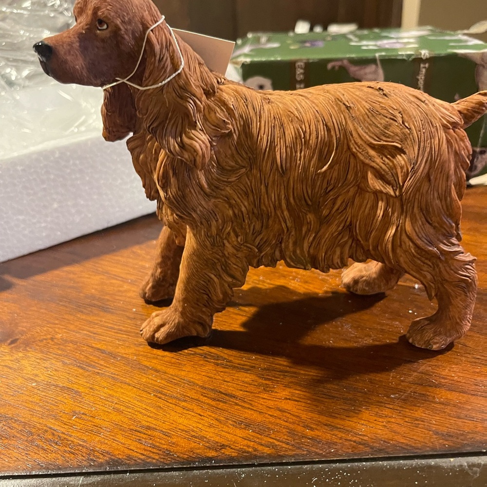 Irish Setter Brown Dog Figurine
